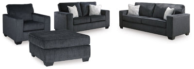 Sofá cama Queen Altari, loveseat, sillón y otomana extragrande