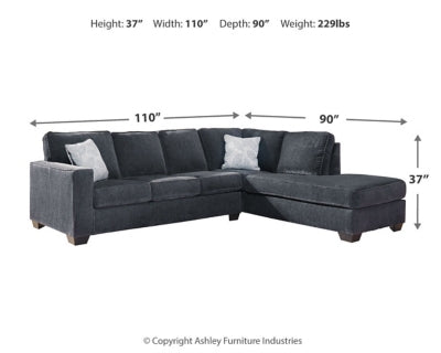 Seccional de 2 piezas Altari con chaise longue