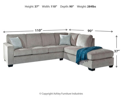 Sofá cama seccional de dos piezas Altari con chaise longue