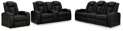 Sofá reclinable eléctrico, loveseat y sillón reclinable Caveman Den