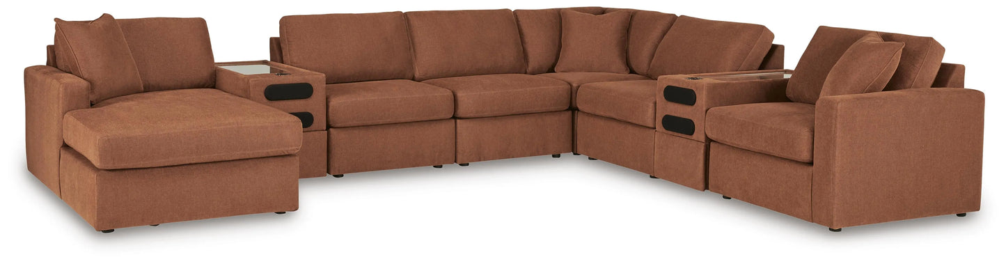Seccional Modmax de 8 piezas con sistema de audio y chaise longue