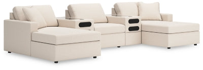 Chaise doble Modmax de 5 piezas con consolas de audio