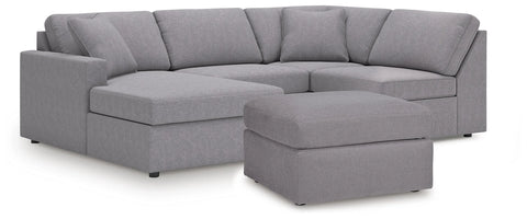 Modmax 4-Piece Sectional and Oversized Accent Ottoman