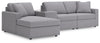Seccional Modmax de 4 piezas con chaise longue