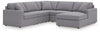 Seccional Modmax de 5 piezas con chaise longue