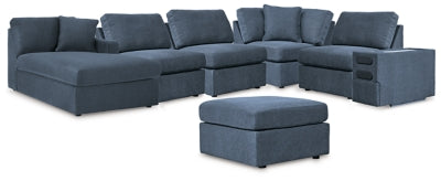 Seccional Modmax de 6 piezas con chaise longue y otomana