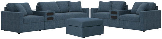 Sofá seccional de 4 piezas, loveseat seccional de 3 piezas y otomana Modmax