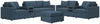 Sofá seccional de 4 piezas, loveseat seccional de 3 piezas y otomana Modmax