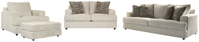 Sofá, loveseat, sillón extragrande y otomana Soletren