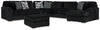 Midnight-Madness 4-Piece Sectional and Oversized Accent Ottoman