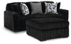 Midnight-Madness Sofa and Oversized Ottoman