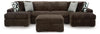 Midnight-Madness 3-Piece Double Chaise Sectional and Ottoman