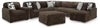 Midnight-Madness 4-Piece Sectional with Chaise, Oversized Chair and Ottoman
