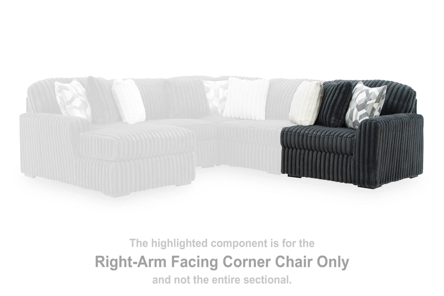 Midnight-Madness Right-Arm Facing Corner Chair