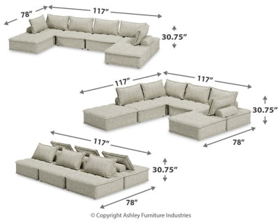 Asientos modulares de 6 piezas Bales