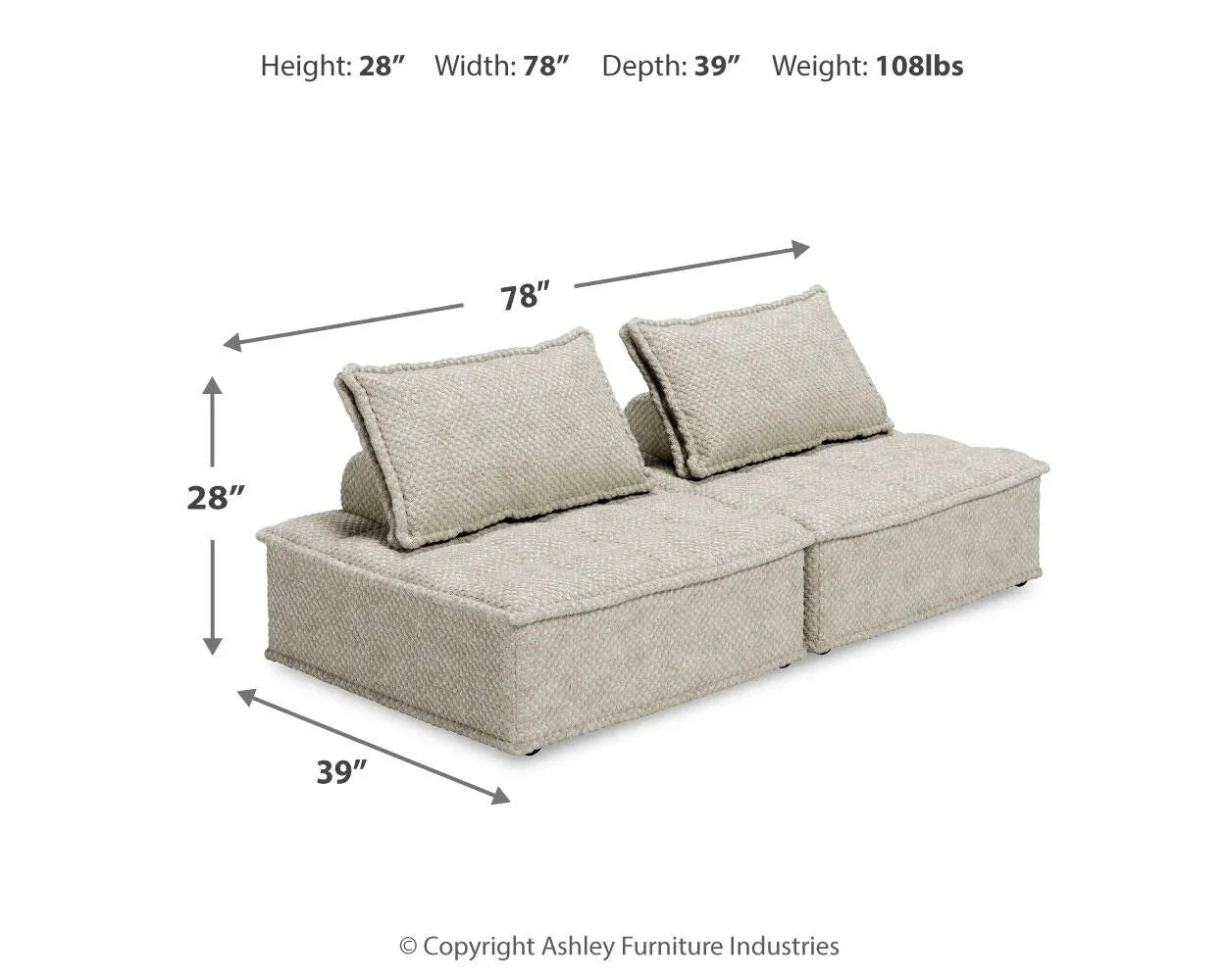 Asientos modulares de 2 piezas Bales