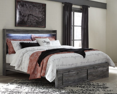Cama Baystorm King con paneles y 2 cajones de almacenamiento