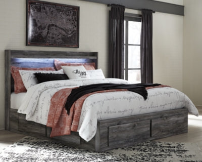 Cama Baystorm King con paneles y 6 cajones de almacenamiento