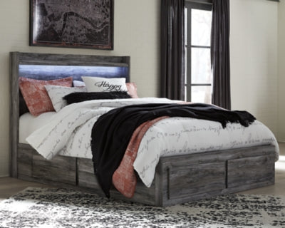 Cama Queen con paneles Baystorm y 6 cajones de almacenamiento