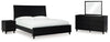 Danziar King Panel Bed, Dresser, Mirror and Nightstand