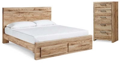 Cama y cómoda con almacenamiento y panel tamaño queen Hyanna