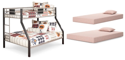 Litera Dinsmore Twin sobre Full con colchones