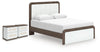 Mazilar Queen Upholstered Bed and 2 Nightstands