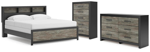 Jonnifer King Panel Bed, Dresser and Chest