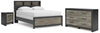 Jonnifer Queen Bookcase Panel Bed, Dresser and Nightstand