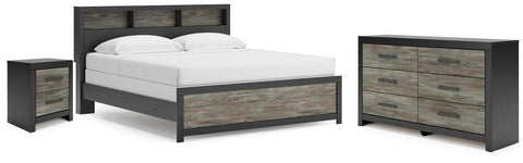 Jonnifer King Panel Bed, Dresser, and Nightstand