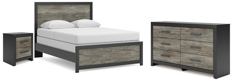 Jonnifer Queen Panel Bed, Dresser and Nightstand