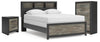 Jonnifer Queen Bookcase Bed, Chest and Nightstand