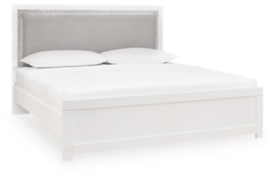 Raechalla King Upholstered Panel Bed