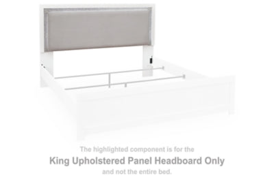 Raechalla King Upholstered Panel Headboard