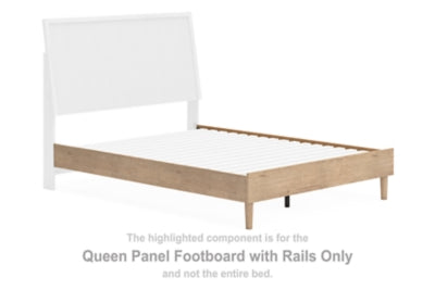 Pie de cama con paneles Cielden Queen y rieles