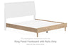 Pie de cama con paneles y rieles Cielden King
