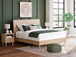 Pie de cama con paneles y rieles Cielden King