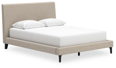Cama tapizada Cielden Queen con listones enrollables