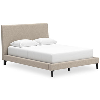 Cama tapizada Cielden Queen con listones enrollables