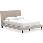 Cama tapizada Cielden Queen con listones enrollables