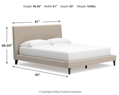 Cama tapizada California King Cielden con listones enrollables