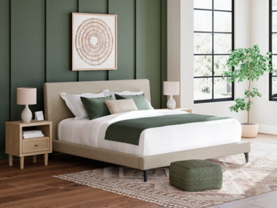 Cama tapizada California King Cielden con listones enrollables