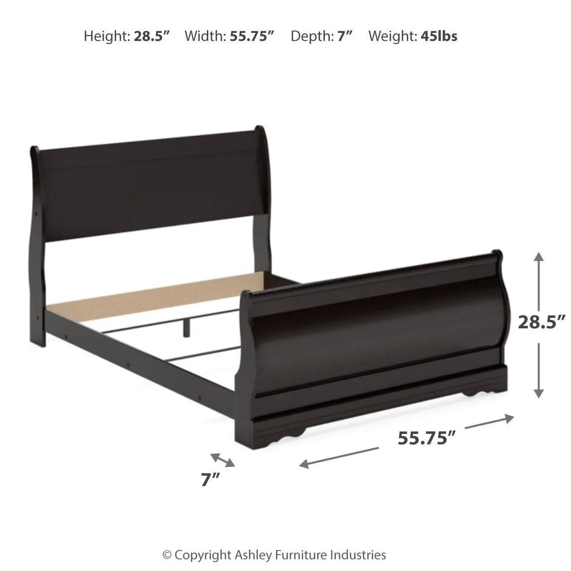 Huey Vineyard Full Sleigh Footboard