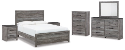 Bronyan Queen Panel Bed, Dresser, Mirror, Chest and 2 Nightstands