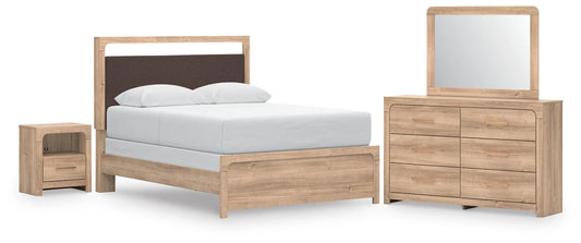 Hollymount Queen Panel Bed, Dresser, Mirror and Nightstand