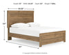 Cama Queen con paneles Zanbrook