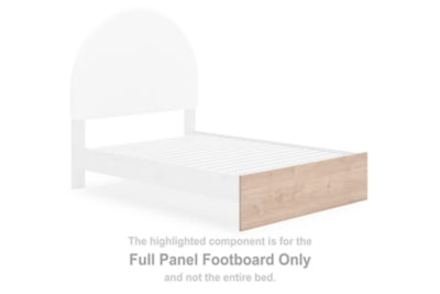 Pie de cama de panel completo Shapella