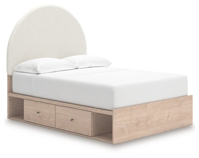 Shapella Full Upholstered Panel Bed with Storage
