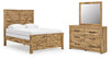 Branstony Queen Crossbuck Panel Bed, Dresser and Mirror