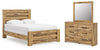 Branstony Queen Panel Bed, Dresser and Mirror